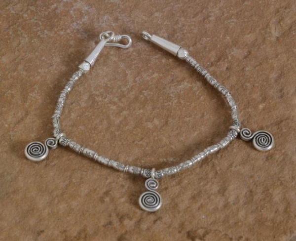 Armband - Bettelarmband aus Silber 925 - Spiralen